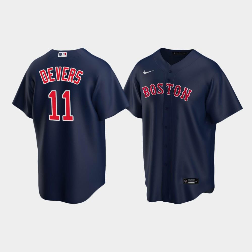 Youth Boston Red Sox 11 Rafael Devers Alternate Navy Jersey