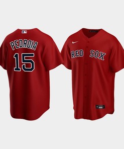 Youth Boston Red Sox 15 Dustin Pedroia Alternate Red Jersey