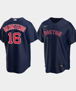 Youth Boston Red Sox 16 Andrew Benintendi Alternate Navy Jersey