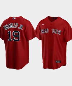 Youth Boston Red Sox 19 Jackie Bradley Jr. Alternate Red Jersey