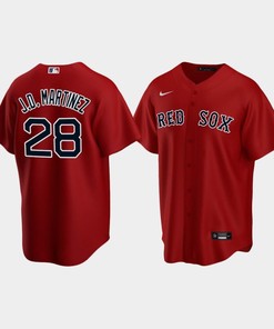 Youth Boston Red Sox 28 J.D. Martinez Alternate Red Jersey
