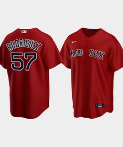 Youth Boston Red Sox 57 Eduardo Rodriguez Alternate Red Jersey