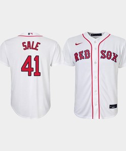 Youth Boston Red Sox Chris Sale 41 White Home Jersey