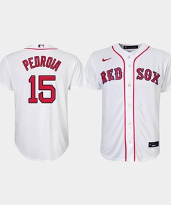Youth Boston Red Sox Dustin Pedroia 15 White Home Jersey