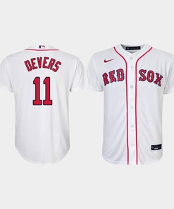 Youth Boston Red Sox Rafael Devers 11 White Home Jersey