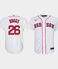 Youth Boston Red Sox Wade Boggs 26 White Home Jersey