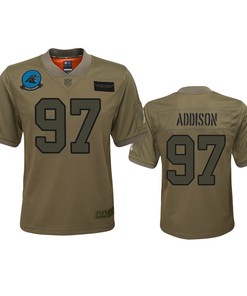 Youth Carolina Panthers Mario Addison Camo 2019 Salute To Service Game Jersey