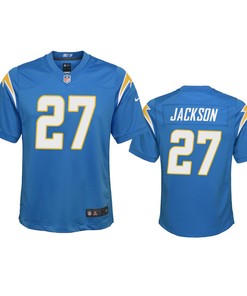 Youth Chargers J.C. Jackson 27 Powder Blue Game Jersey