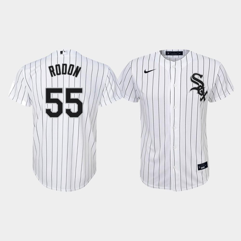 Youth Chicago White Sox Carlos Rodon 55 White Home Jersey