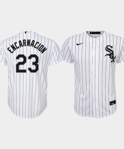 Youth Chicago White Sox Edwin Encarnacion 23 White Home Jersey