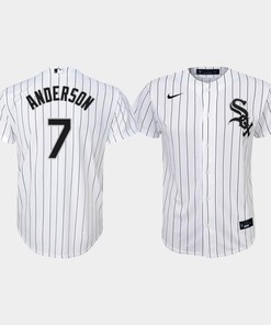 Youth Chicago White Sox Tim Anderson 7 White Home Jersey