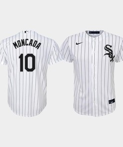 Youth Chicago White Sox Yoan Moncada 10 White Home Jersey