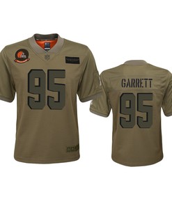 Youth Cleveland Browns Myles Garrett Camo 2019 Salute To Service Game Jersey