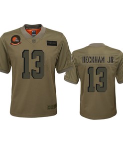 Youth Cleveland Browns Odell Beckham Jr. Camo 2019 Salute To Service Game Jersey