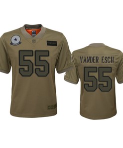Youth Dallas Cowboys Leighton Vander Esch Camo 2019 Salute To Service Game Jersey