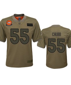 Youth Denver Broncos Bradley Chubb Camo 2019 Salute To Service Game Jersey