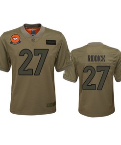 Youth Denver Broncos Theo Riddick Camo 2019 Salute To Service Game Jersey