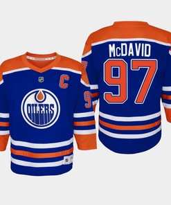 Youth Edmonton Oilers Connor McDavid 97 Home Player 2022-23 Jersey Royal