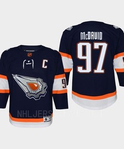 Youth Edmonton Oilers Connor McDavid 97 Special Edition 2.0 Retro Jersey Navy