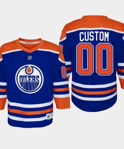 Youth Edmonton Oilers Custom 00 Home Player 2022-23 Jersey Royal