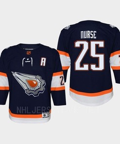 Youth Edmonton Oilers Darnell Nurse 25 Special Edition 2.0 Retro Jersey Navy