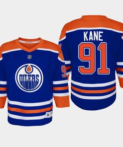 Youth Edmonton Oilers Evander Kane 91 Home Player 2022-23 Jersey Royal