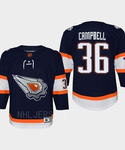 Youth Edmonton Oilers Jack Campbell 36 Special Edition 2.0 Retro Jersey Navy