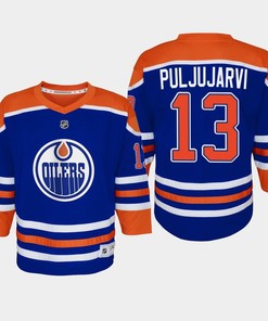 Youth Edmonton Oilers Jesse Puljujarvi 13 Home Player 2022-23 Jersey Royal