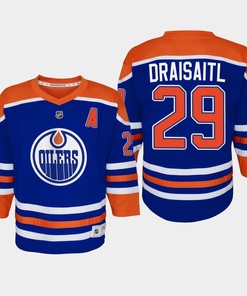 Youth Edmonton Oilers Leon Draisaitl 29 Home Player 2022-23 Jersey Royal