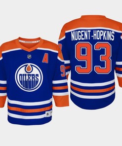 Youth Edmonton Oilers Ryan Nugent-Hopkins 93 Home Player 2022-23 Jersey Royal