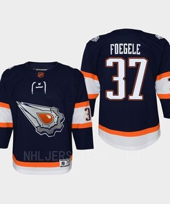Youth Edmonton Oilers Warren Foegele 37 Special Edition 2.0 Retro Jersey Navy