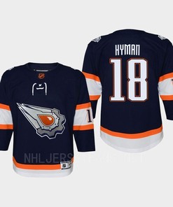 Youth Edmonton Oilers Zach Hyman 18 Special Edition 2.0 Retro Jersey Navy