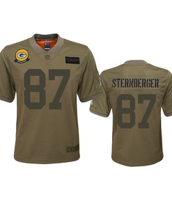 Youth Green Bay Packers Jace Sternberger Camo 2019 Salute To Service Game Jersey