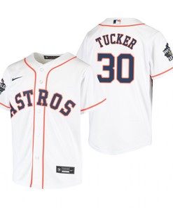 Youth Houston Astros Kyle Tucker 30 White 2022-23 World Series Jersey
