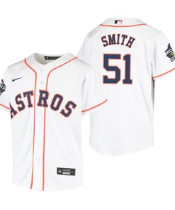 Youth Houston Astros Will Smith 51 White 2022-23 World Series Jersey