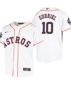 Youth Houston Astros Yuli Gurriel 10 White 2022-23 World Series Jersey
