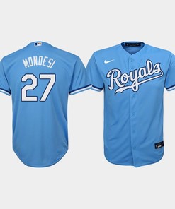 Youth Kansas City Royals Adalberto Mondesi 27 Light Blue Alternate Jersey