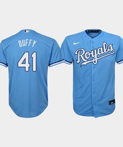 Youth Kansas City Royals Danny Duffy 41 Light Blue Alternate Jersey
