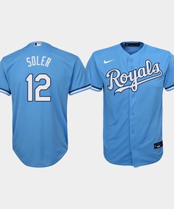 Youth Kansas City Royals Jorge Soler 12 Light Blue Alternate Jersey