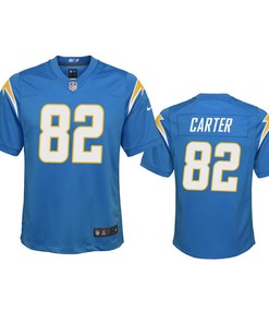 Youth Los Angeles Chargers DeAndre Carter 82 Powder Blue Game Jersey