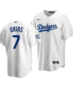 Youth Los Angeles Dodgers Julio Urias 7 2020 World Series Champions Home Jersey White