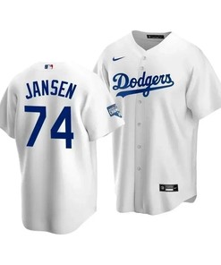 Youth Los Angeles Dodgers Kenley Jansen 74 2020 World Series Champions Home Jersey White