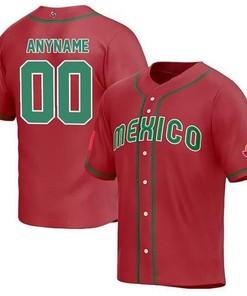 Youth Mexico Baseball Active Player Custom 2023 Red World Baseball Classic Stitched