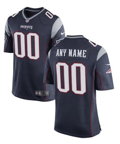 Youth New England Patriots Nike Navy Customized Game Jersey