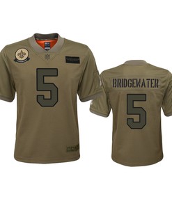 Youth New Orleans Saints Teddy Bridgewater Camo 2019 Salute To Service Jersey