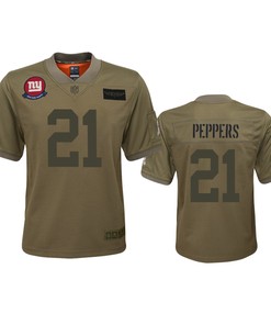 Youth New York Giants Jabrill Peppers Camo 2019 Salute To Service Jersey