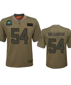 Youth New York Jets Avery Williamson Camo 2019 Salute To Service Game Jersey
