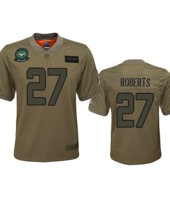 Youth New York Jets Darryl Roberts Camo 2019 Salute To Service Game Jersey