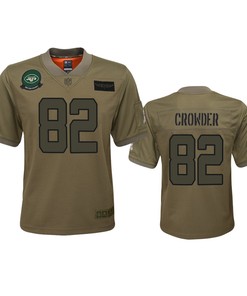 Youth New York Jets Jamison Crowder Camo 2019 Salute To Service Game Jersey