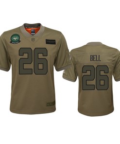Youth New York Jets Leveon Bell Camo 2019 Salute To Service Game Jersey